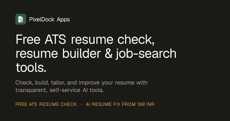 PixelDock Resume screenshot 1