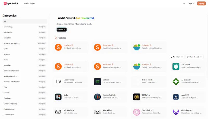 Spot Builds screenshot 1