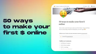 50 ways to make your first $ online gallery image