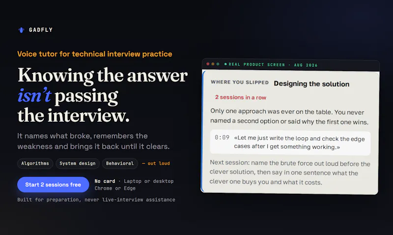 Gadfly screenshot 2