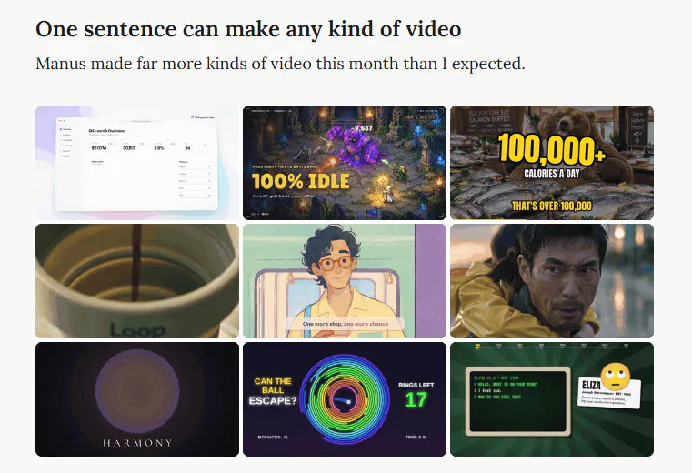 Introducing Video Editor in Manus 2.0 gallery image