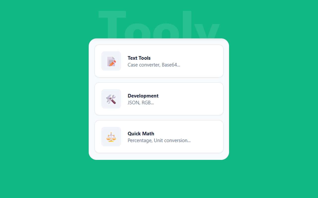 Tooly - Screenshot 2 showing product features and functionality