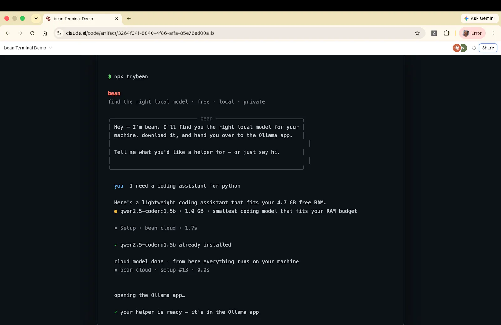 bean screenshot 2