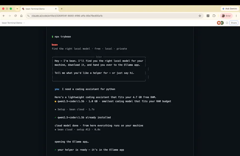 bean screenshot 2