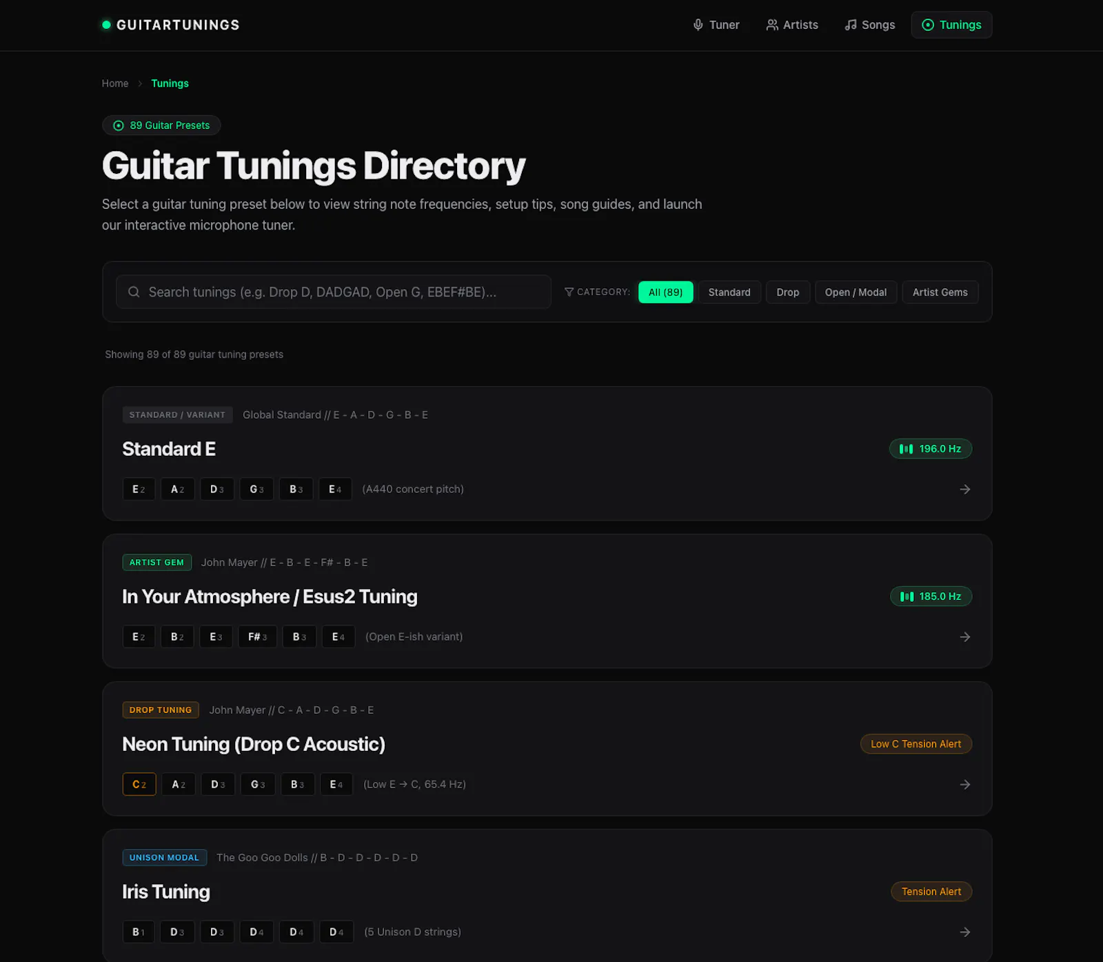 GUITARTUNINGS screenshot 6