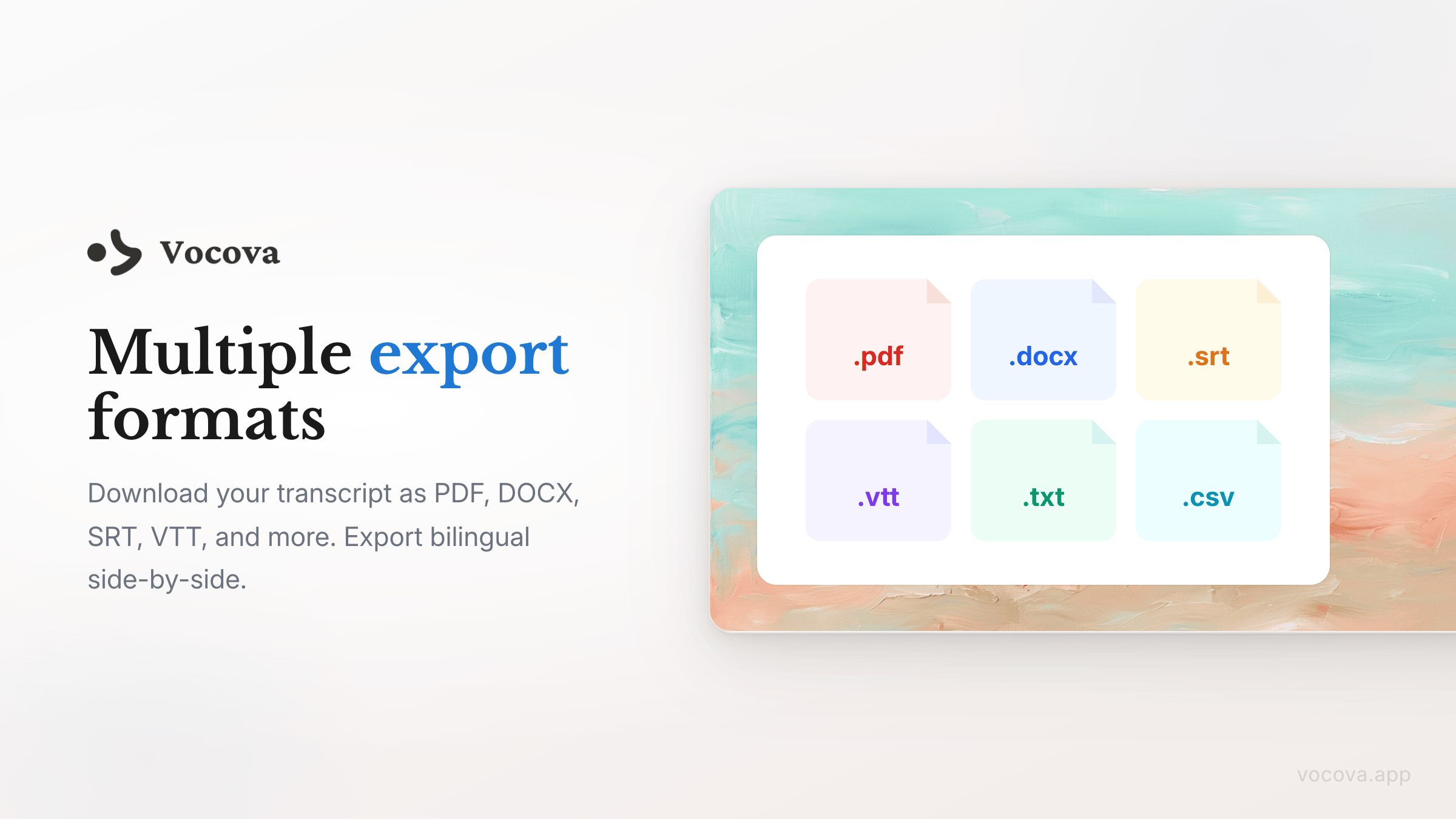 Vocova - Screenshot 4 showing product features and functionality