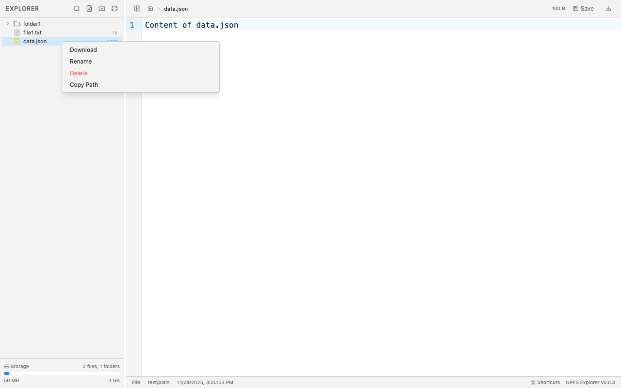 OPFS Explorer gallery image