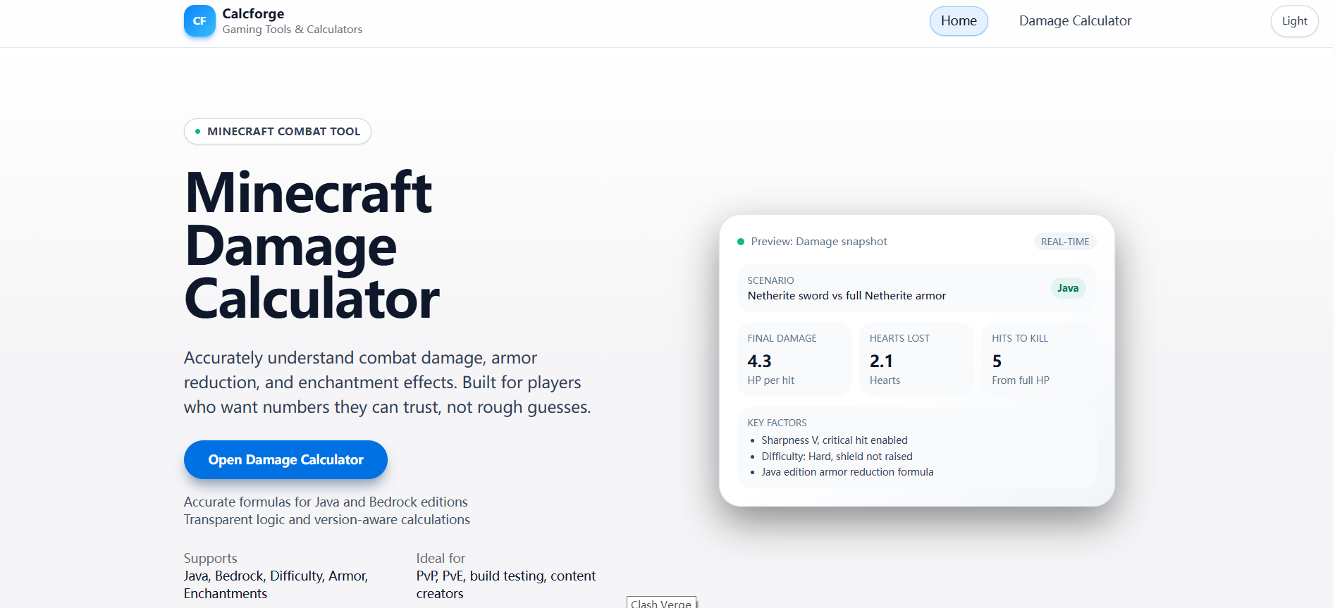 Calcforge - Main product screenshot demonstrating key features and user interface