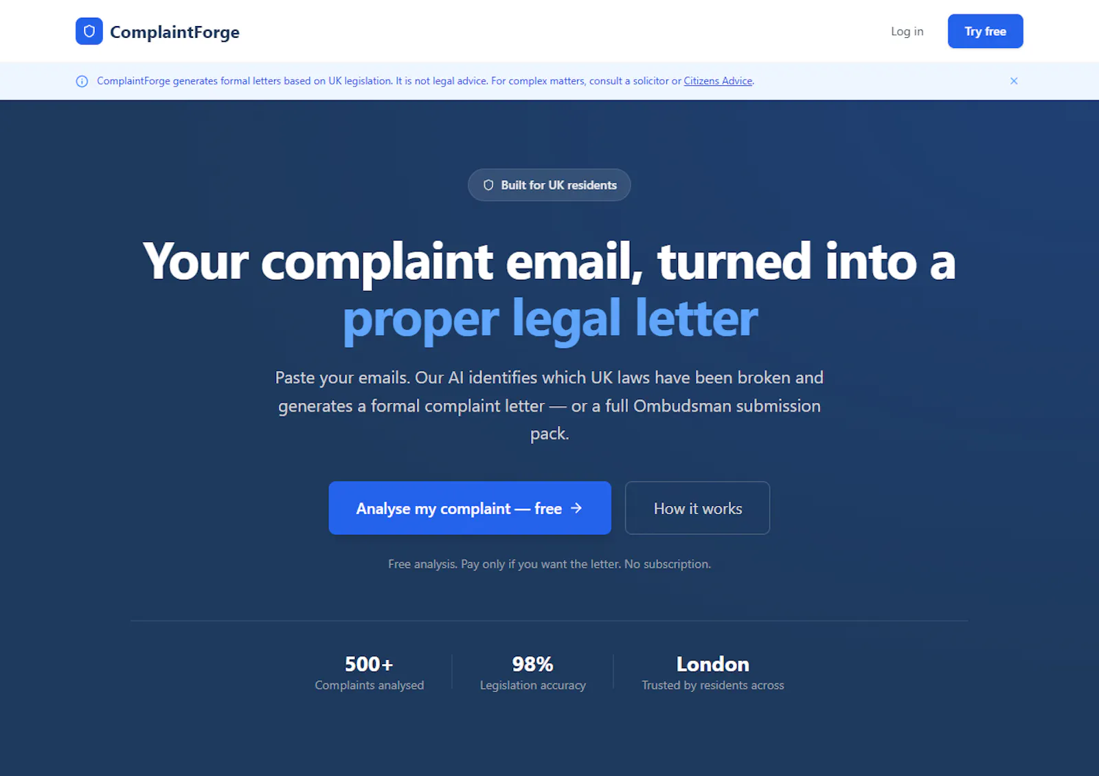 ComplaintForge screenshot 2