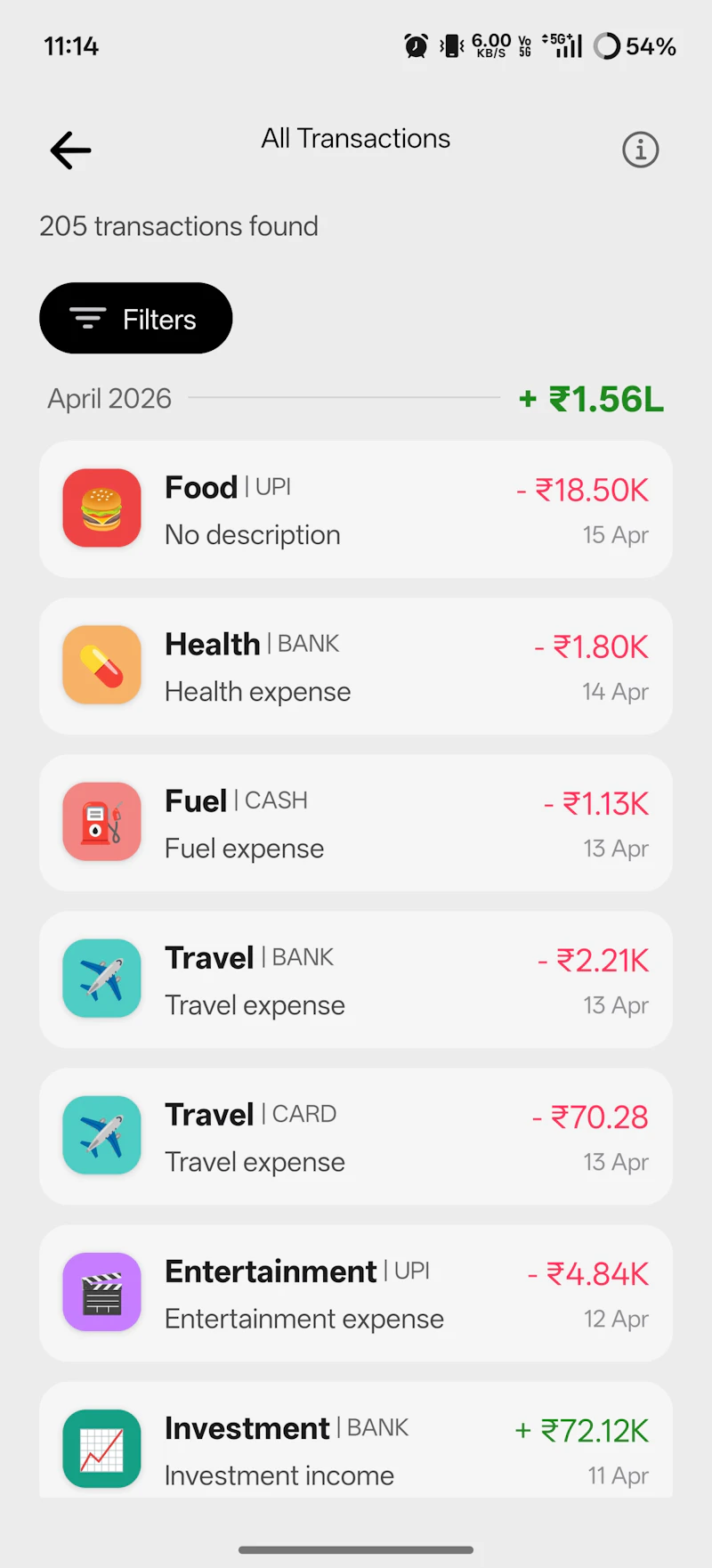 Finex - AI powered expense manager screenshot 6