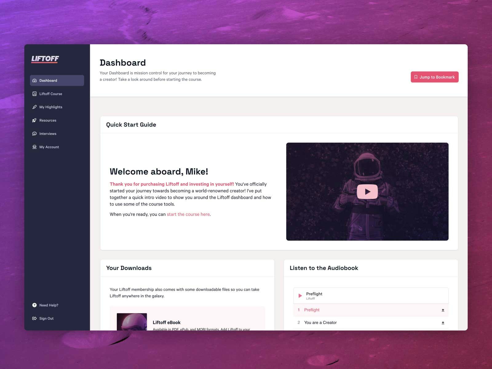Liftoff — A Digital Product Course gallery image