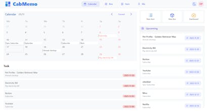 CabMemo gallery image