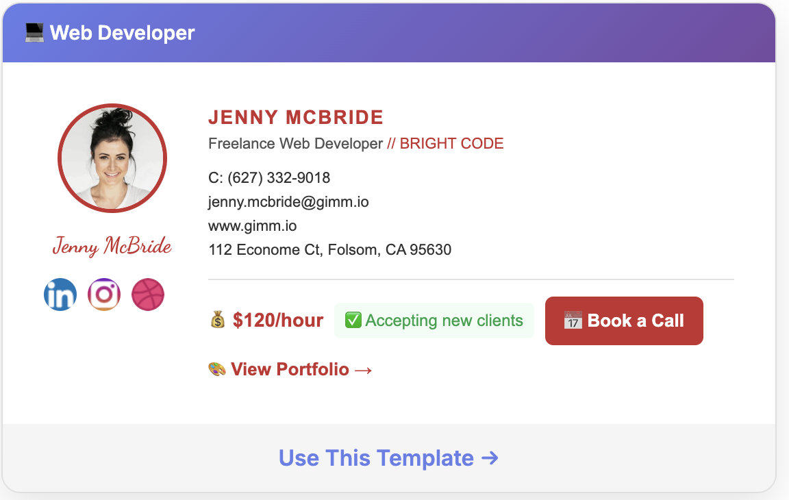 FreelancerSignature - Screenshot 2 showing product features and functionality