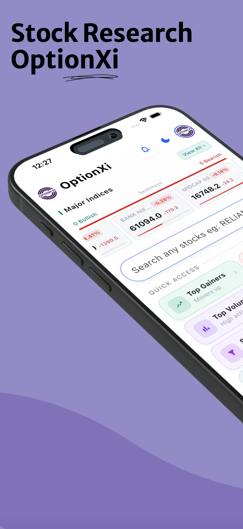 OptionXI for Android - Stock Research のプロダクトバナー