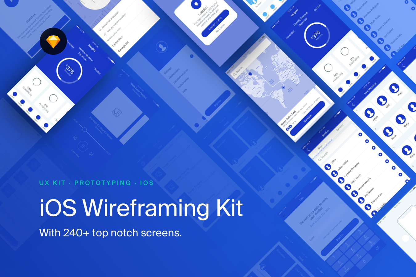 iOS Wireframing UX Kit Image