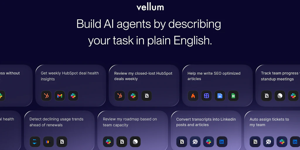 Vellum:用日常英語打造 AI 代理,處理繁瑣任務