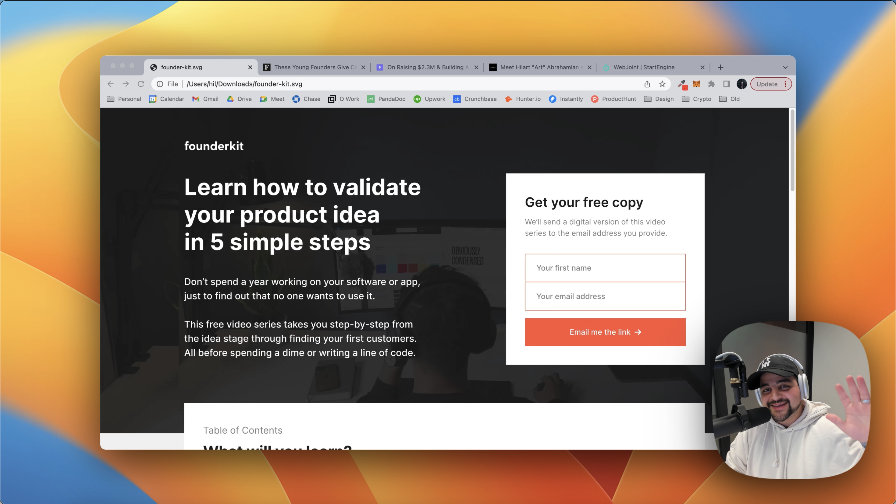 Founderkit (serie video gratuite) - Come convalidare e vendere il tuo prodotto prima ancora che esista! media 2