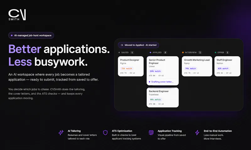 CVSmith screenshot 1