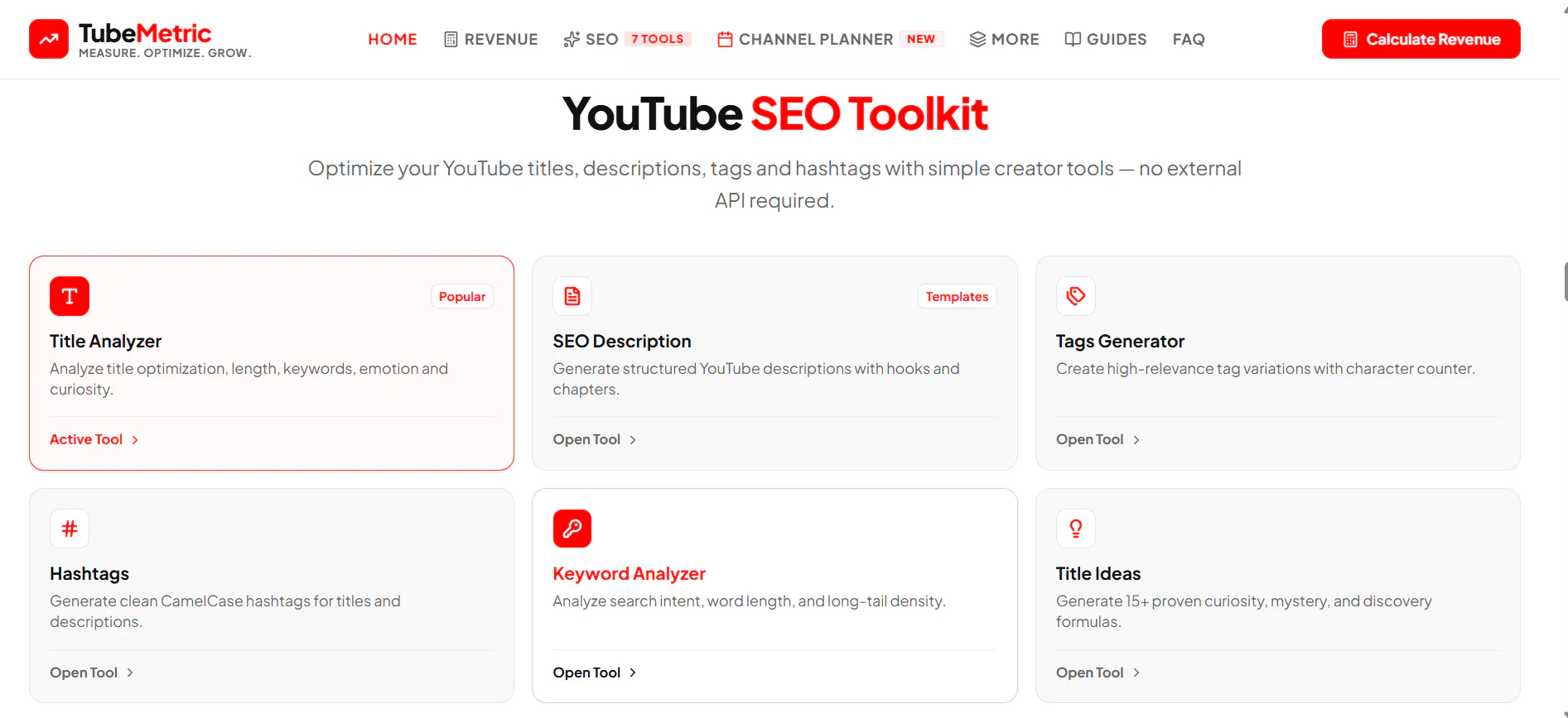 YouTube SEO Tools gallery image