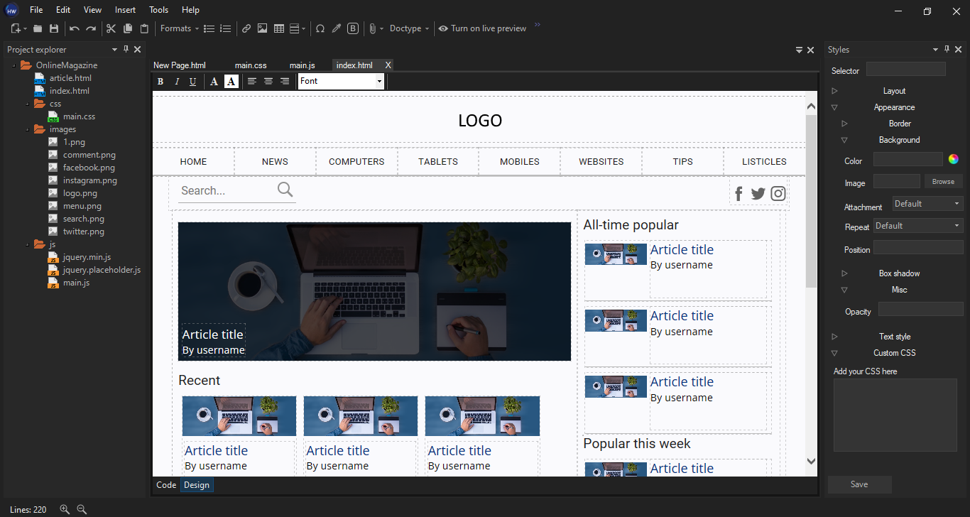 Onda HTML media 2