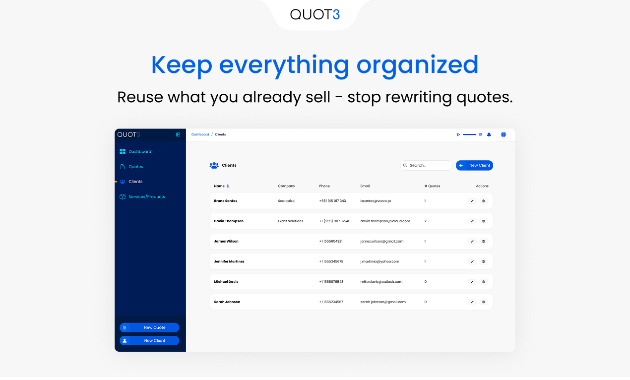 Quot3 - Screenshot 5 showing product features and functionality