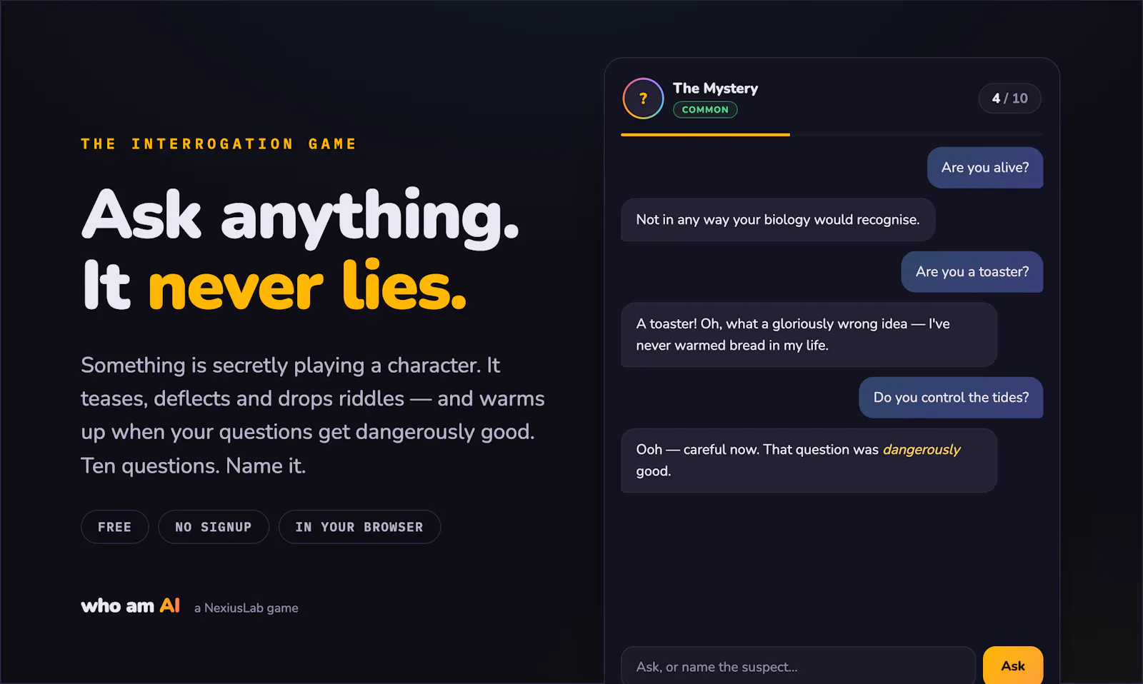 Who am AI screenshot 1