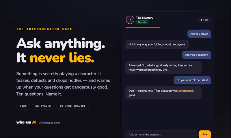 Who am AI screenshot 1