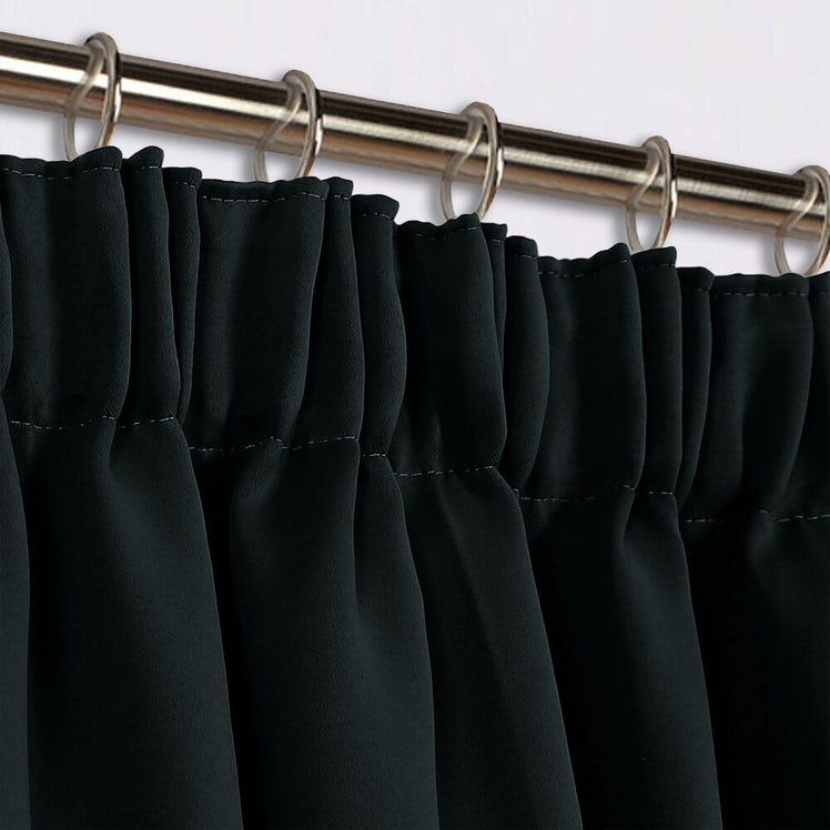 Black Blackout Curtains Pencil Pleat gallery image
