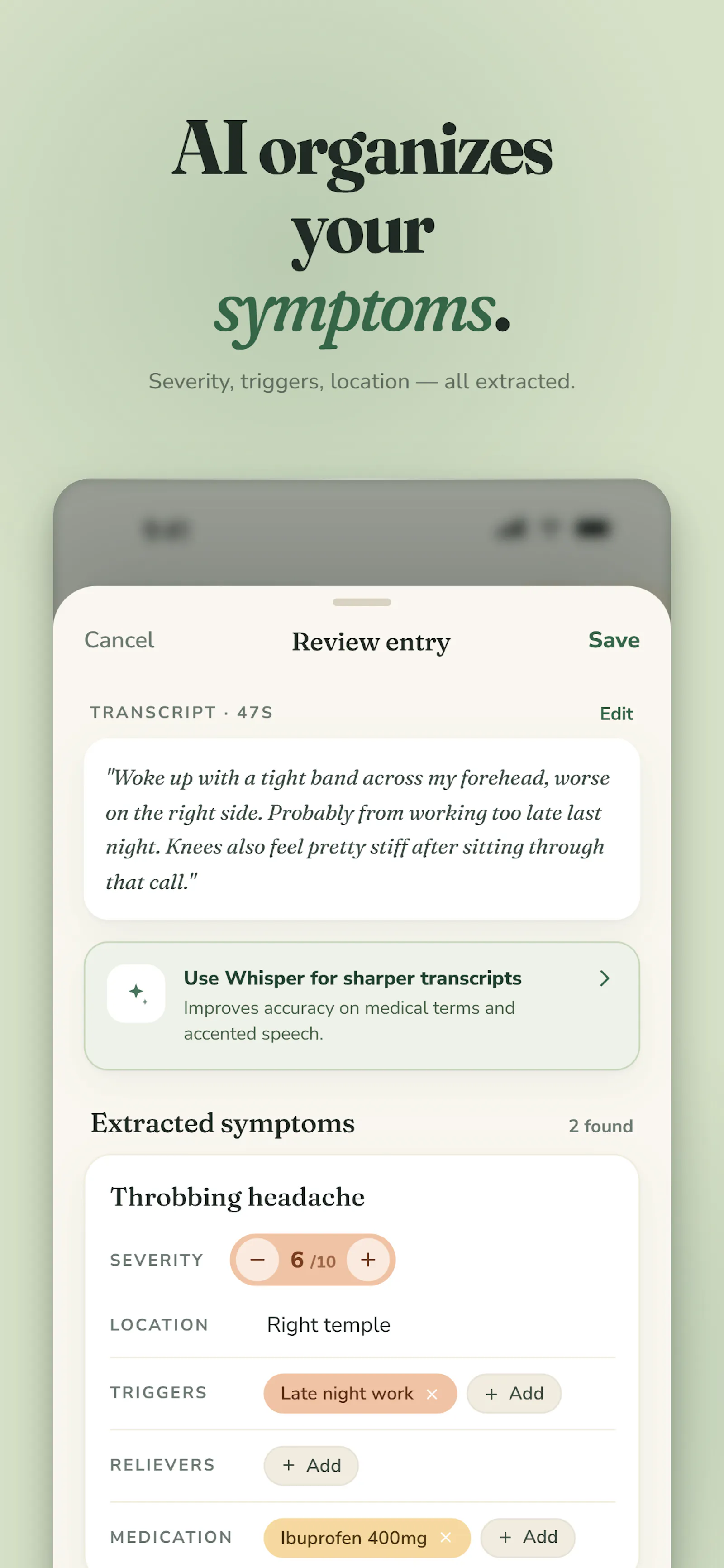 CareMind - AI Health Journal screenshot 3