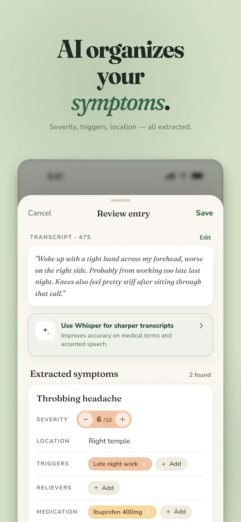 CareMind - AI Health Journal screenshot 3
