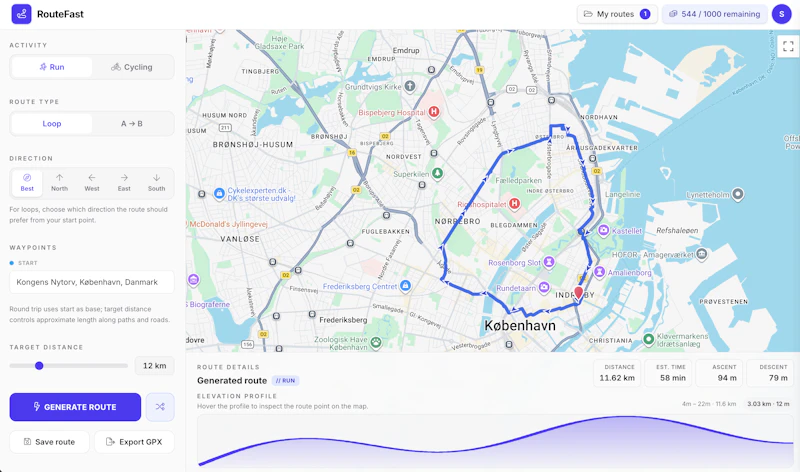 RouteFast screenshot 2
