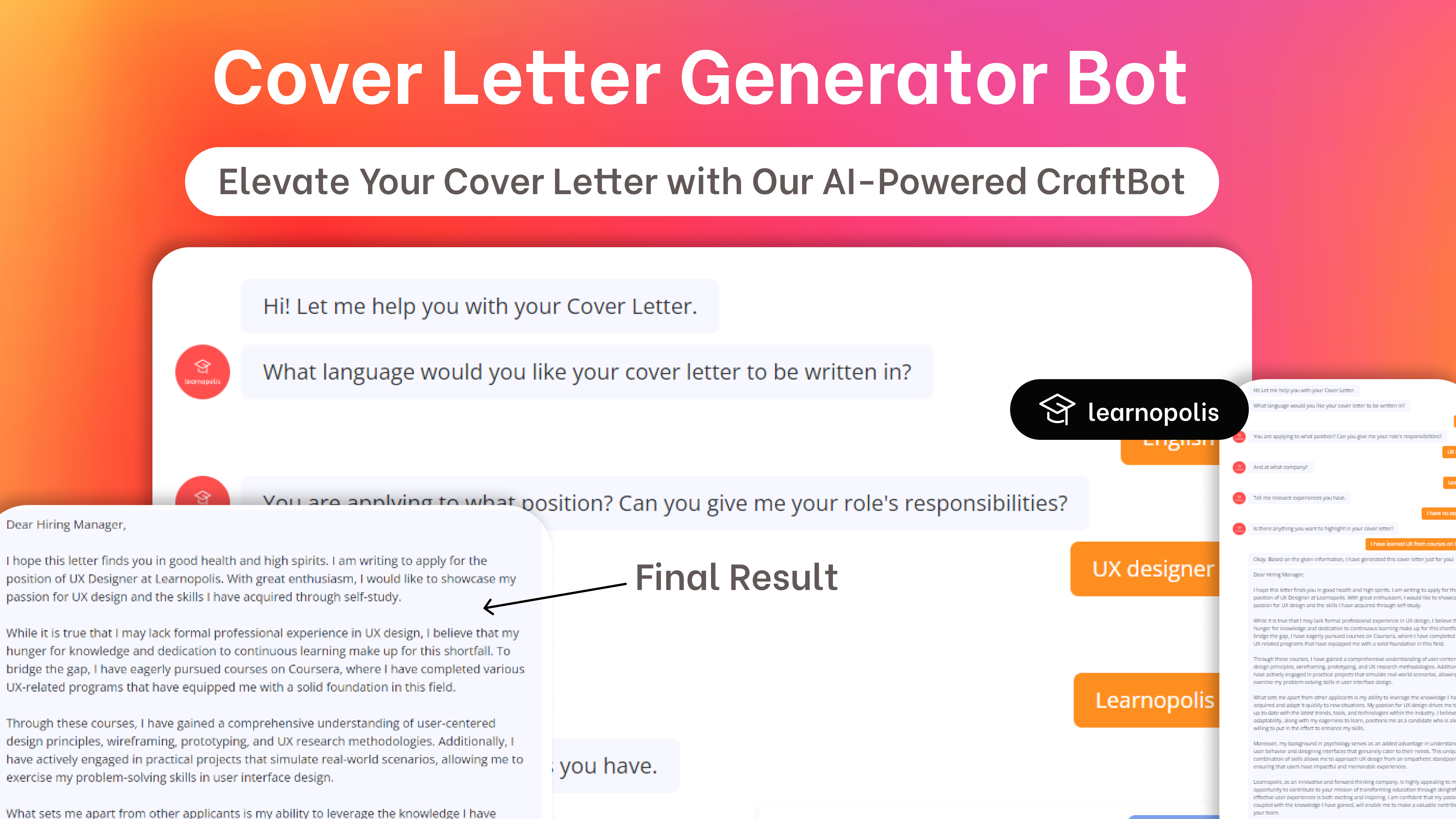 startuptile Cover Letter Generator Bot-Tailored cover letters for job applications