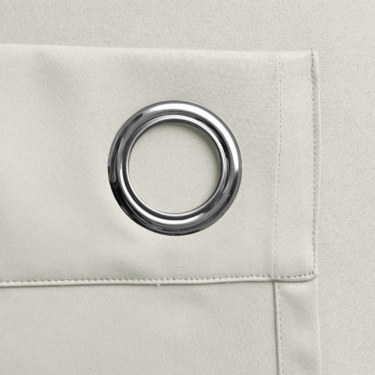 Cream Thermal Blackout Eyelet Curtains gallery image
