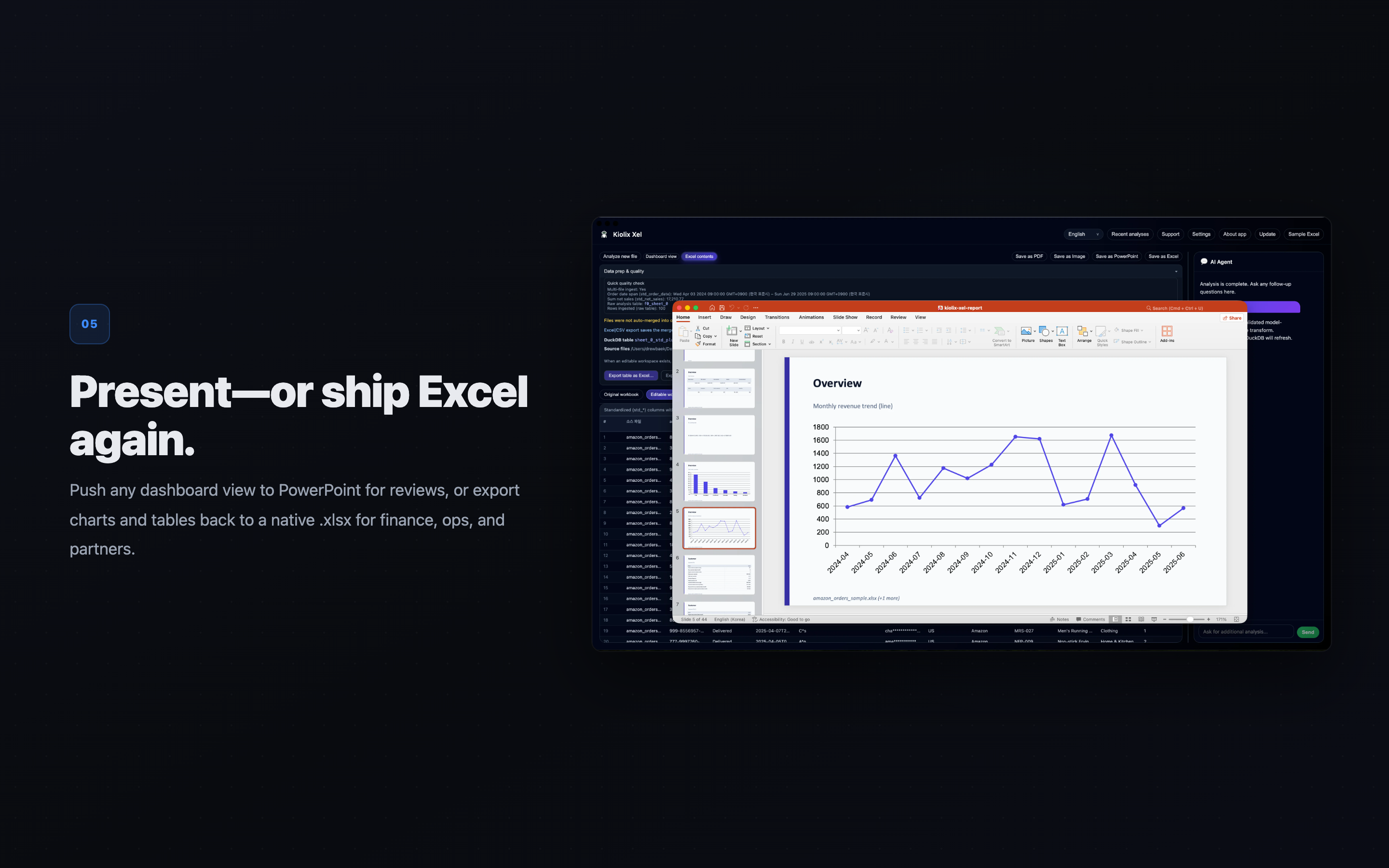 Kiolix Xel: Multi-Excel AI Agent gallery image