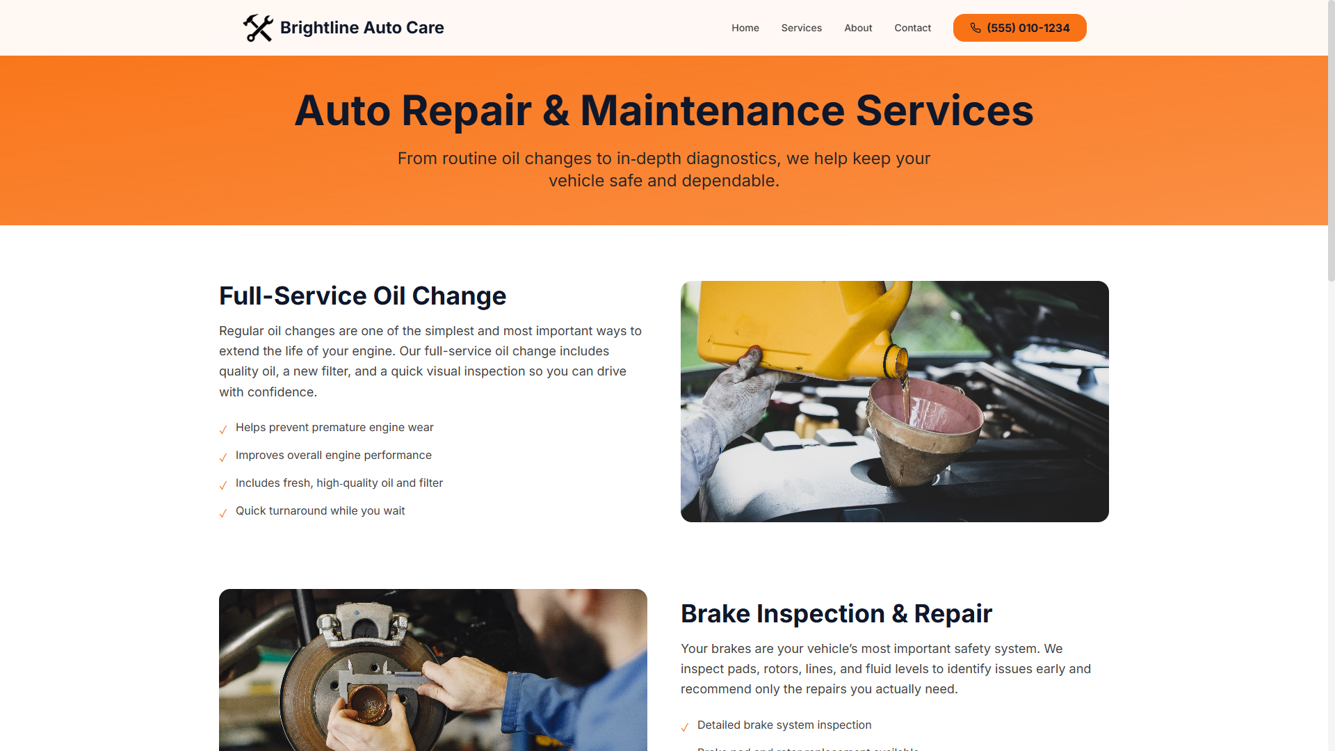 Mechanic Workshop Website Template gallery image