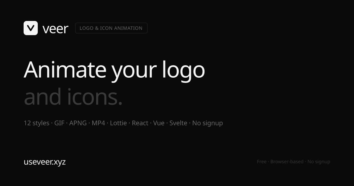 Veer - Free SVG logo & icon animator gallery image