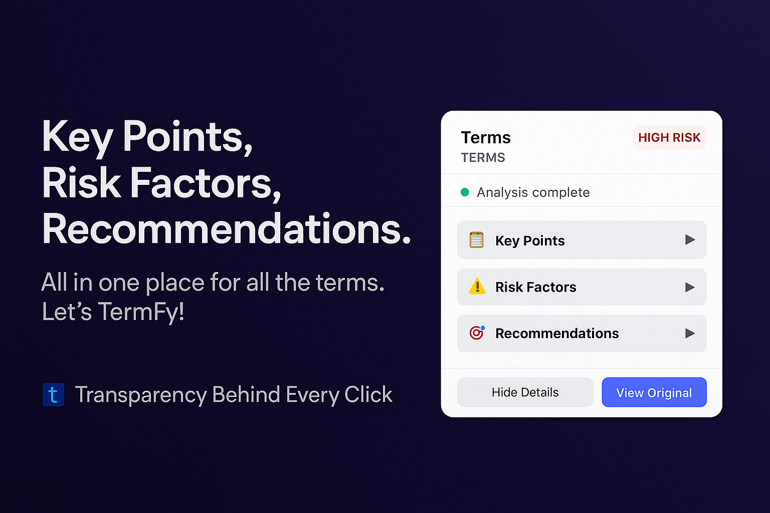 TermFy – Privacy & Policy Summarizer gallery image
