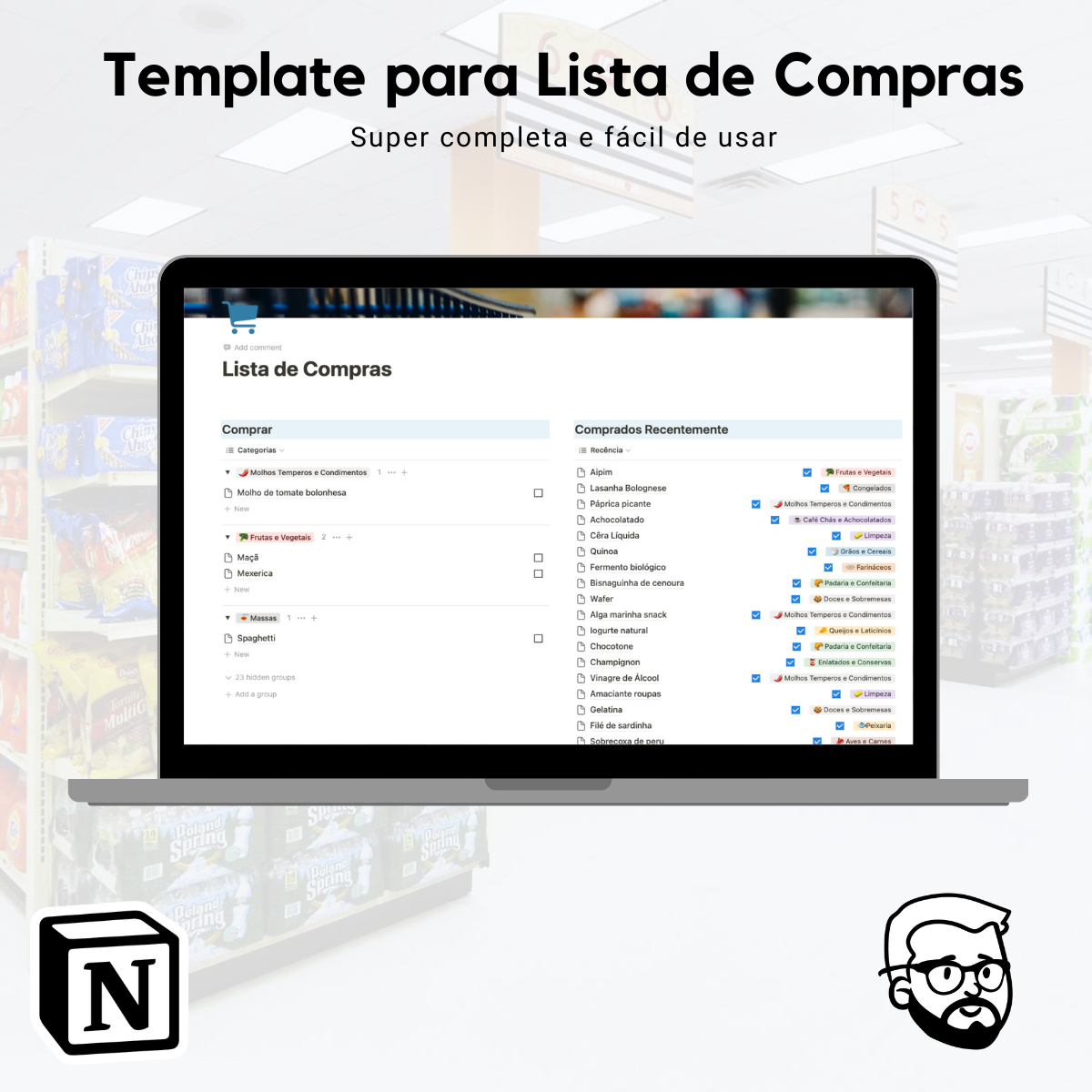 Notion Template Lista de Compras Mercado
