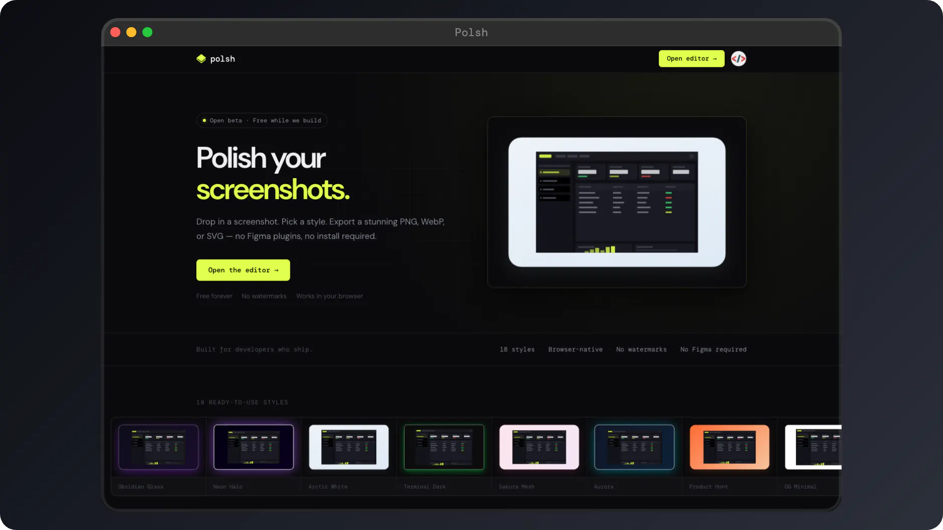 Banner del producto Polsh