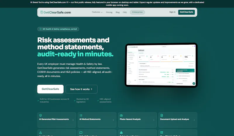 GetClearSafe.com screenshot 1