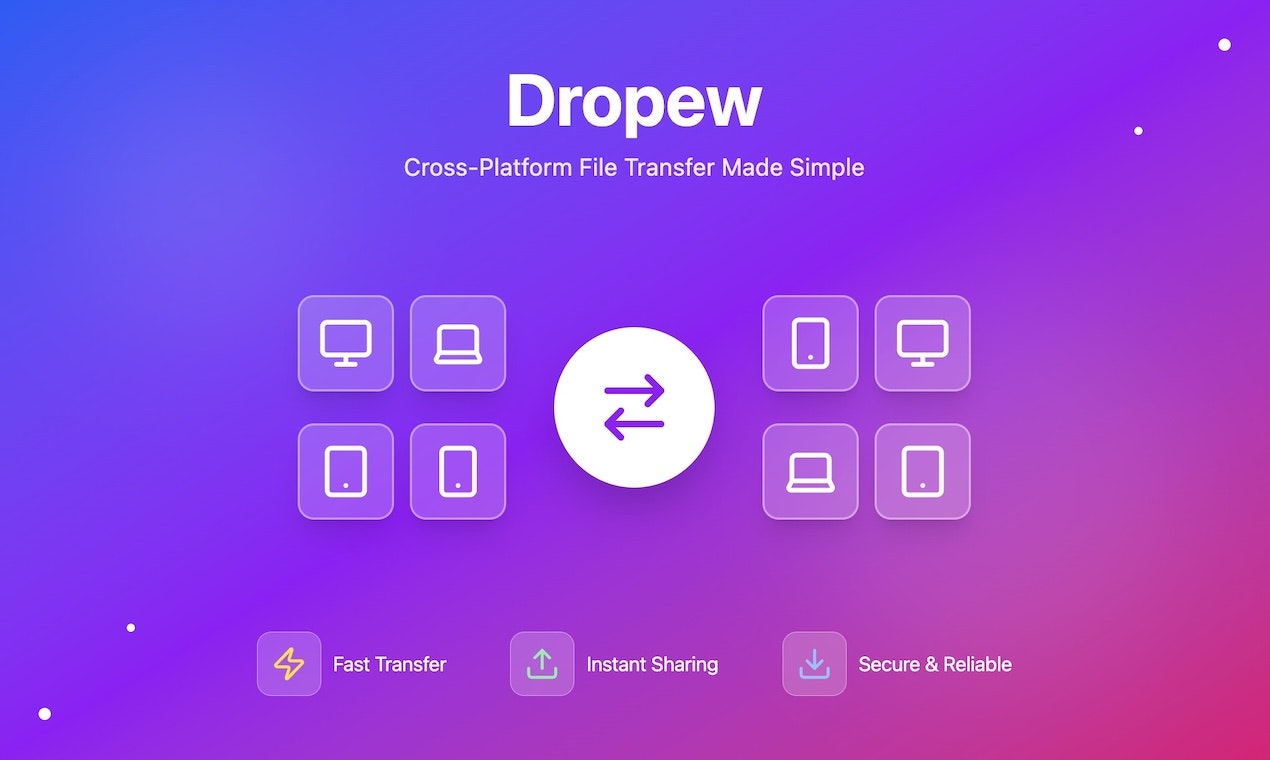 Drop everywhere - Main product screenshot demonstrating key features and user interface