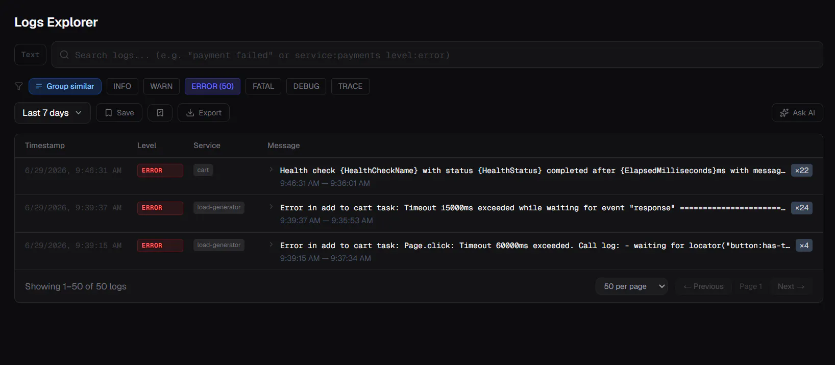 LogFlow gallery image