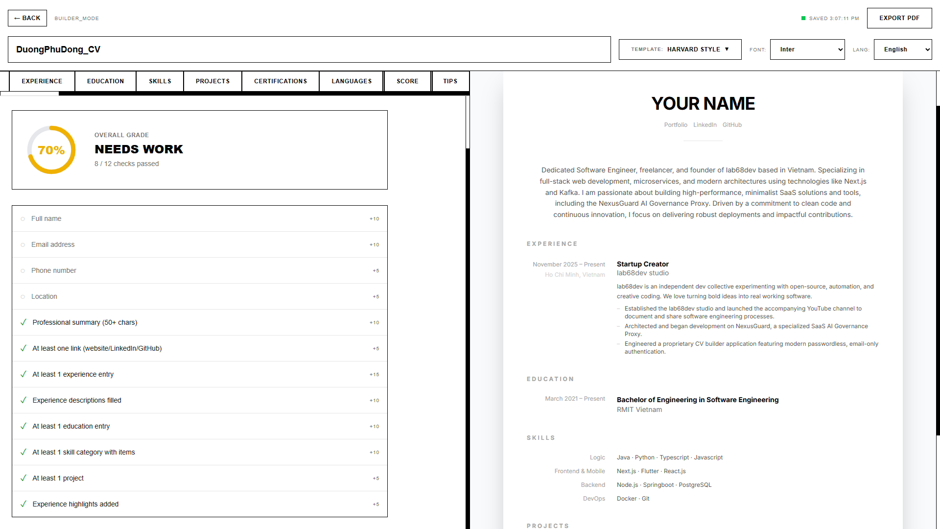 lab68dev CV Builder media 4