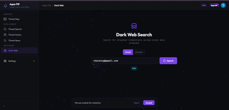 Aqua TIP — Threat Intel Platform screenshot 4