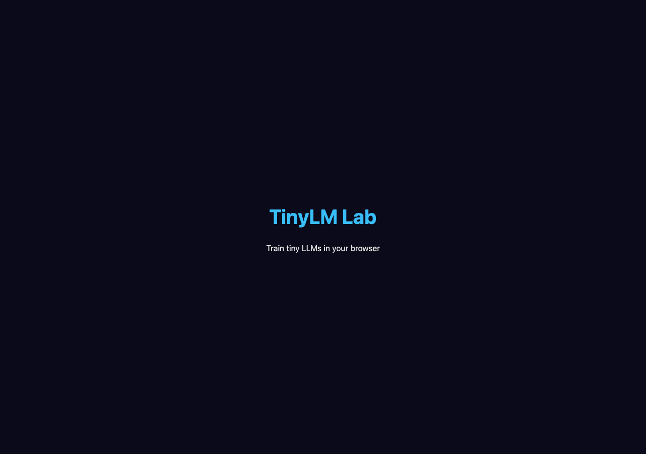 TinyLM Lab