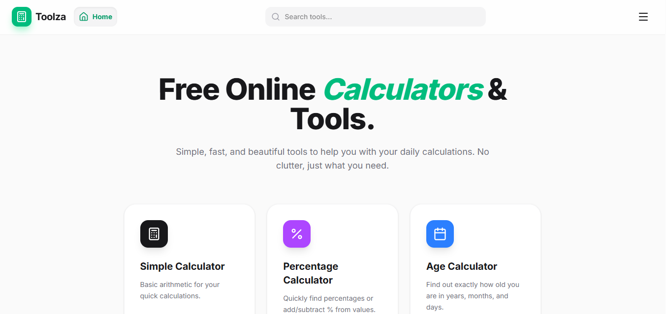 Toolza - Main product screenshot demonstrating key features and user interface