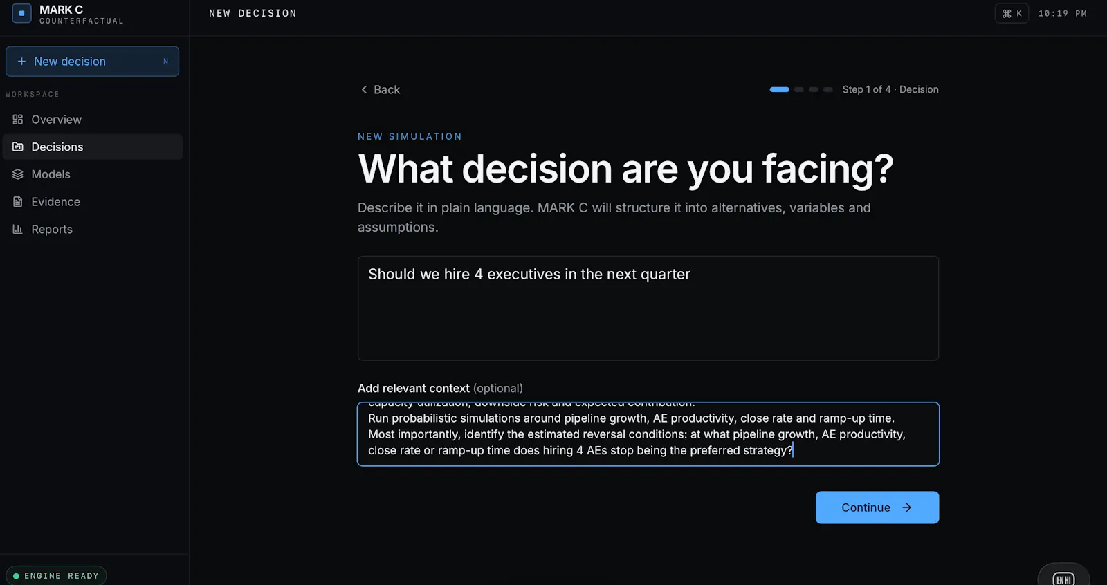 MARK C — Counterfactual Intelligence screenshot 8