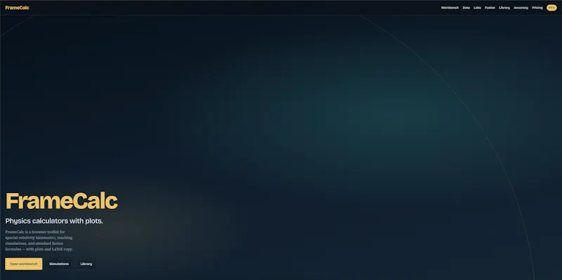 FrameCalc - physics compute with plots screenshot 1