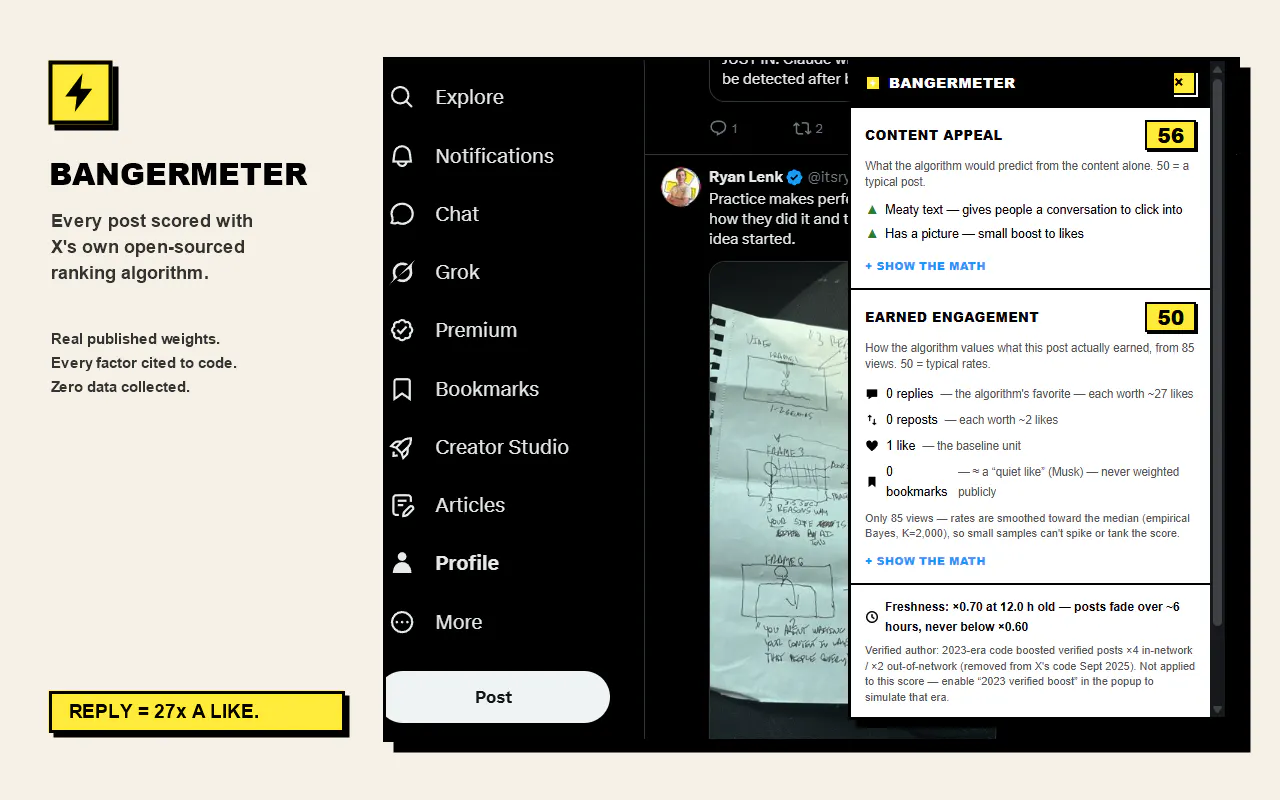 Bangermeter Analyze X's Algo & Win gallery image
