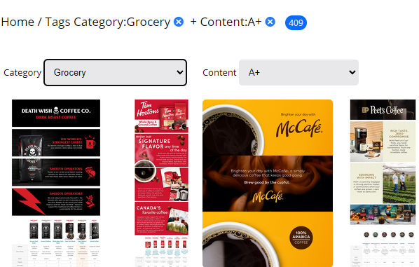 Exemplos de design da Amazon media 8